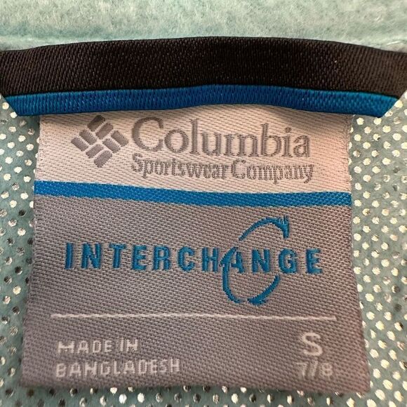 Columbia Interchange Full Zip Blue Fleece Jacket Size Small 7/8 - Picture 4 of 5